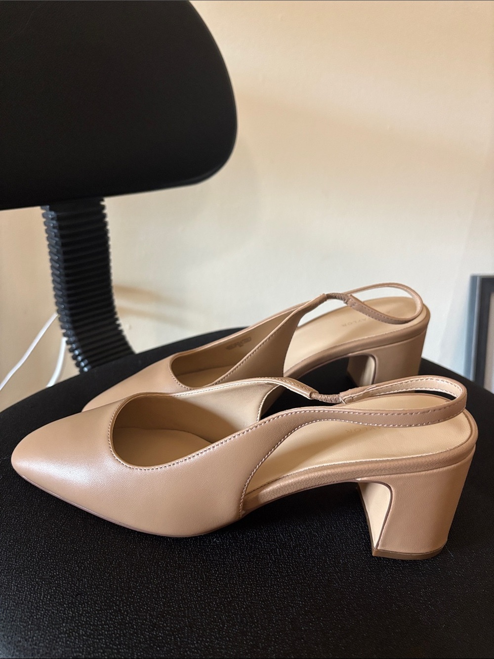 Nude Slingback Block Heel Pumps Ann Taylor